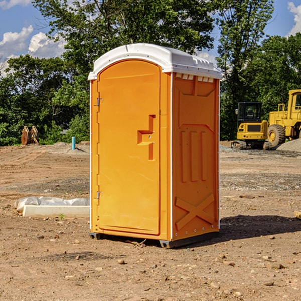 how often are the porta potties cleaned and serviced during a rental period in Madill